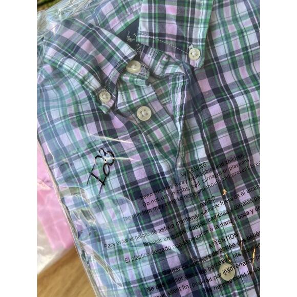 Ralph Lauren Button Up Shirt Boys Size S 8/10 Multicolor Plaid Short Sleeve - Picture 7 of 7